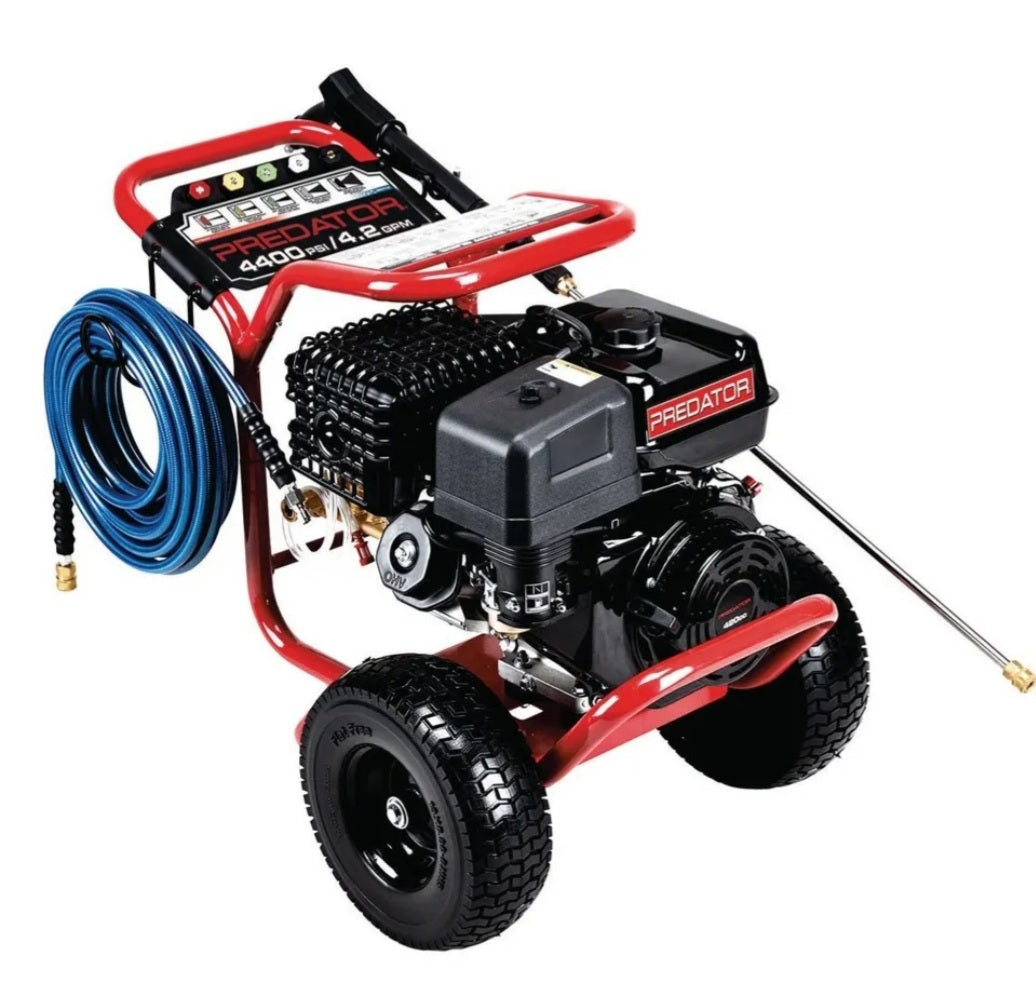 Commercial High Pressure Washer, 4400PSI 420cc 13HP, Italian AR Pump, Petrol Powered w/ 15m Hose