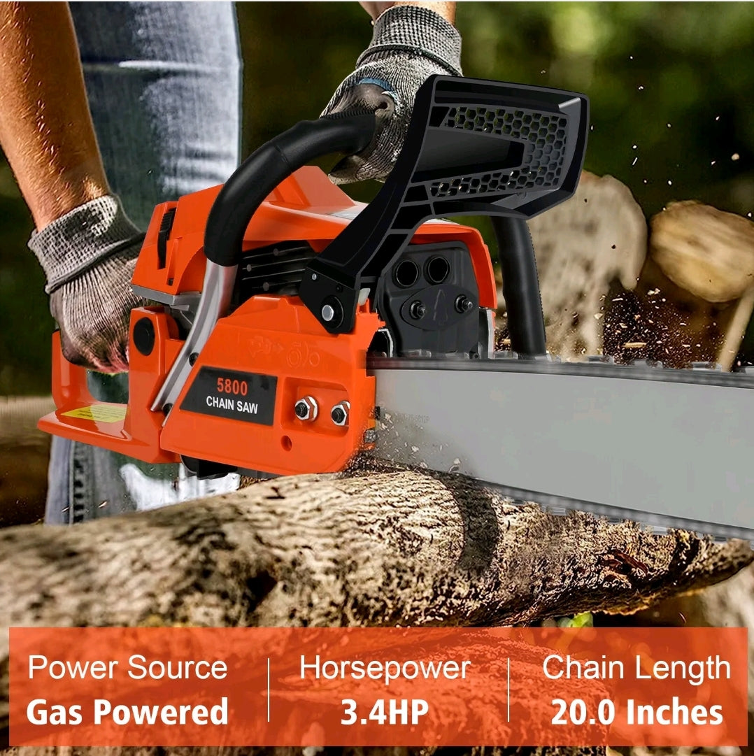 58X Commercial 58cc Chainsaw E-Start Petrol 20"