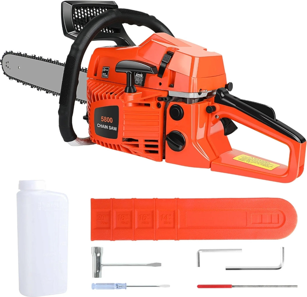 58X Commercial 58cc Chainsaw E-Start Petrol 20"