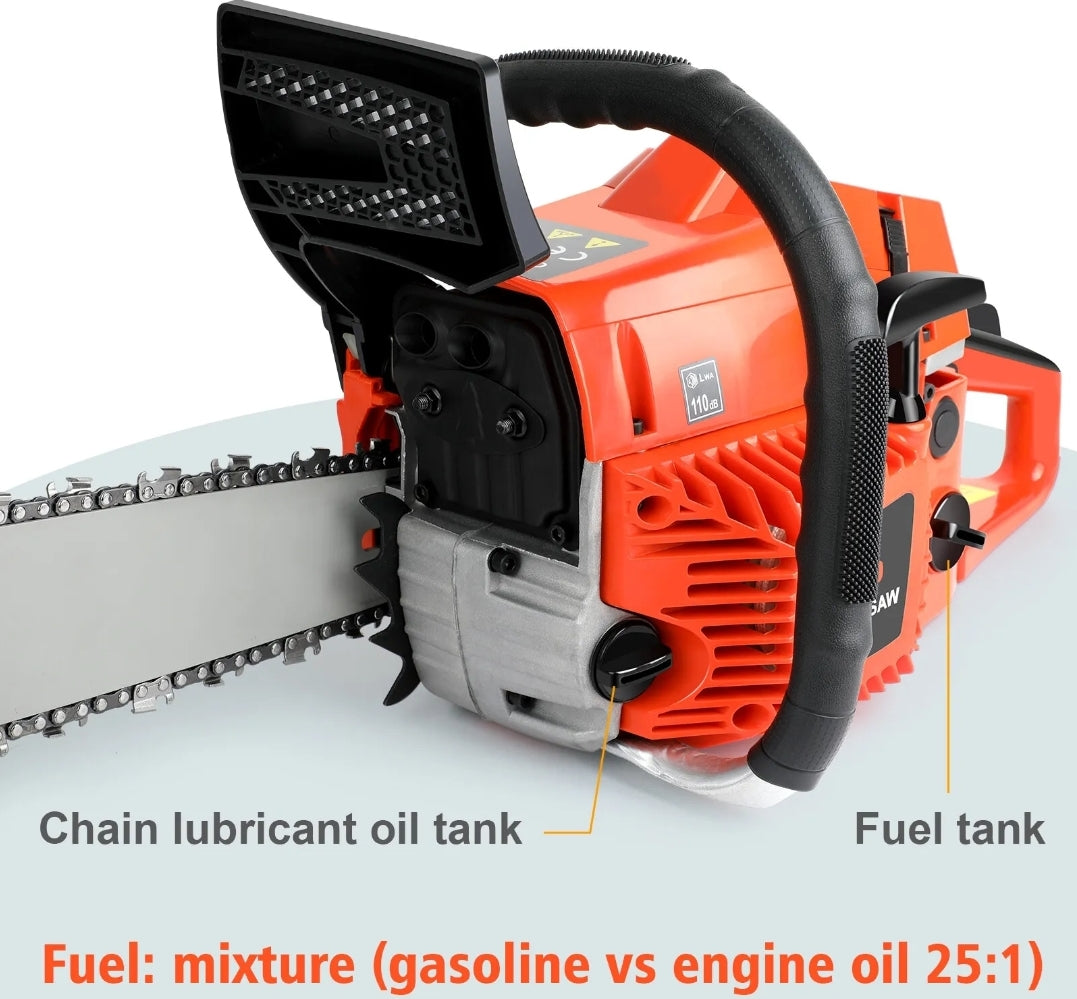 58X Commercial 58cc Chainsaw E-Start Petrol 20"