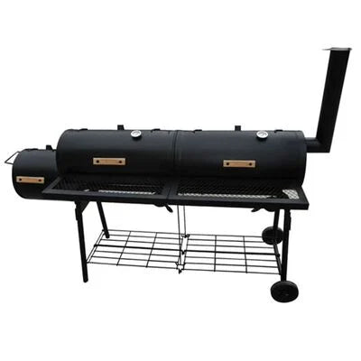 Double Barrel BBQ Smoker Pit Master