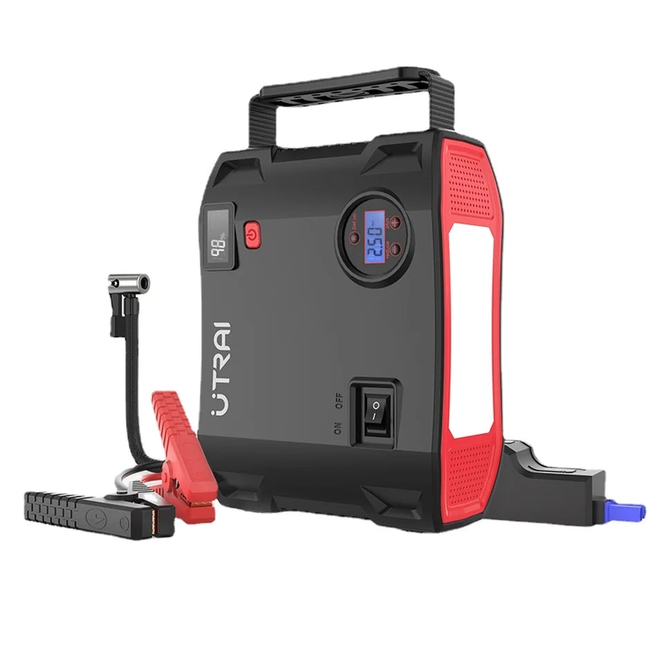 4 In 1 2000A Jump Starter Power Bank 150PSI Air Compressor Tire