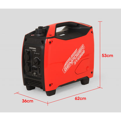 Inverter Generator 2500 Watts Max 2000 Watts Rated Portable Camping Petrol