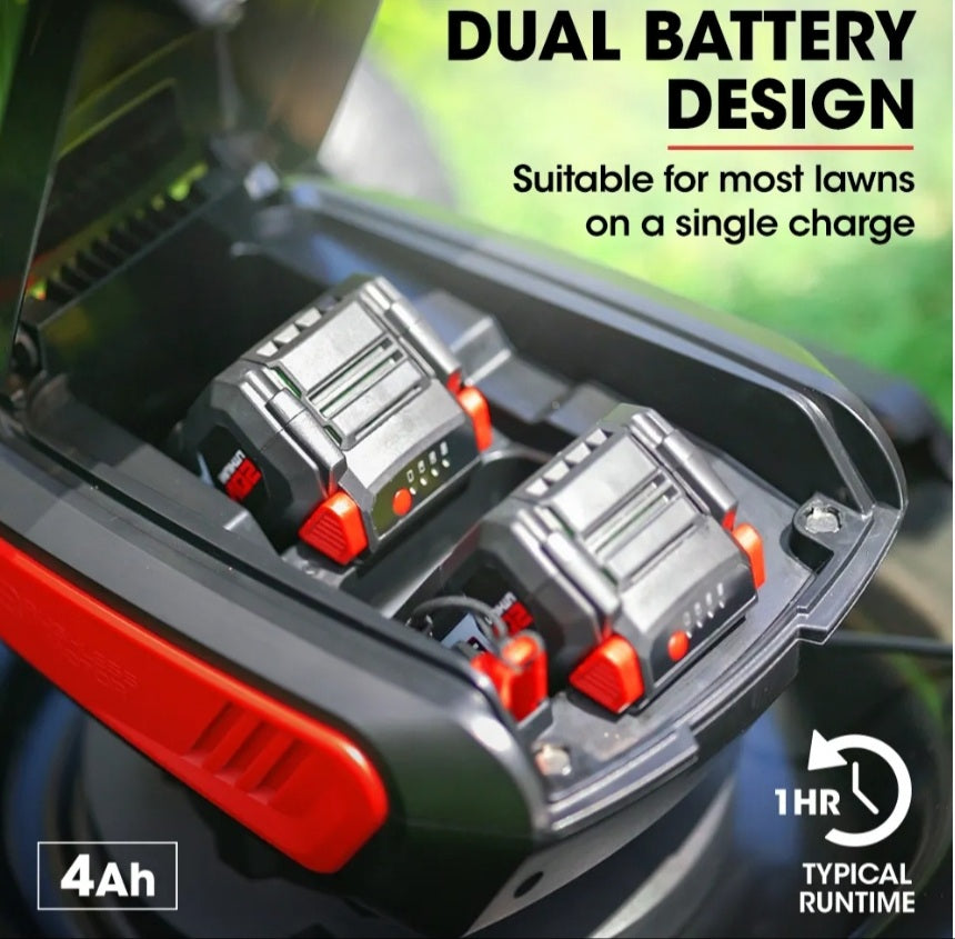 40V 19" Cordless Lawn Mower 2X Batteries