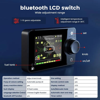 12v/24v Diesel Heater New With Bluetooth Smart Control Panel