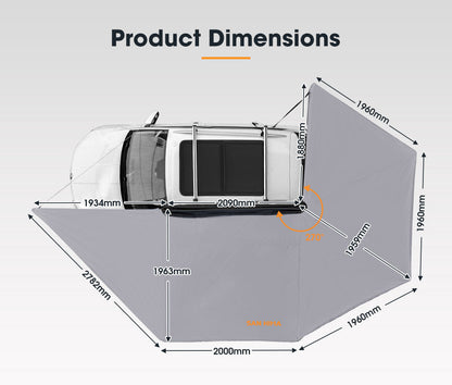 270 Degree Free-Standing Awning 600D Double-Ripstop