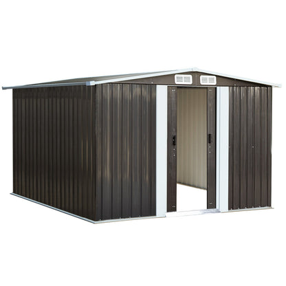 Outdoor Storage Sheds 2.57x2.05M Workshop Cabin Metal House