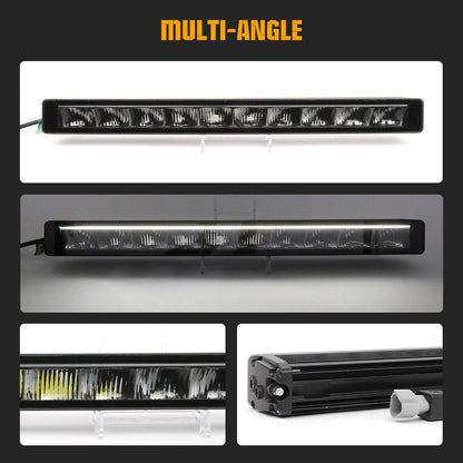 20 inch DRL Series Single Row Light Bar With Amber / White DRL