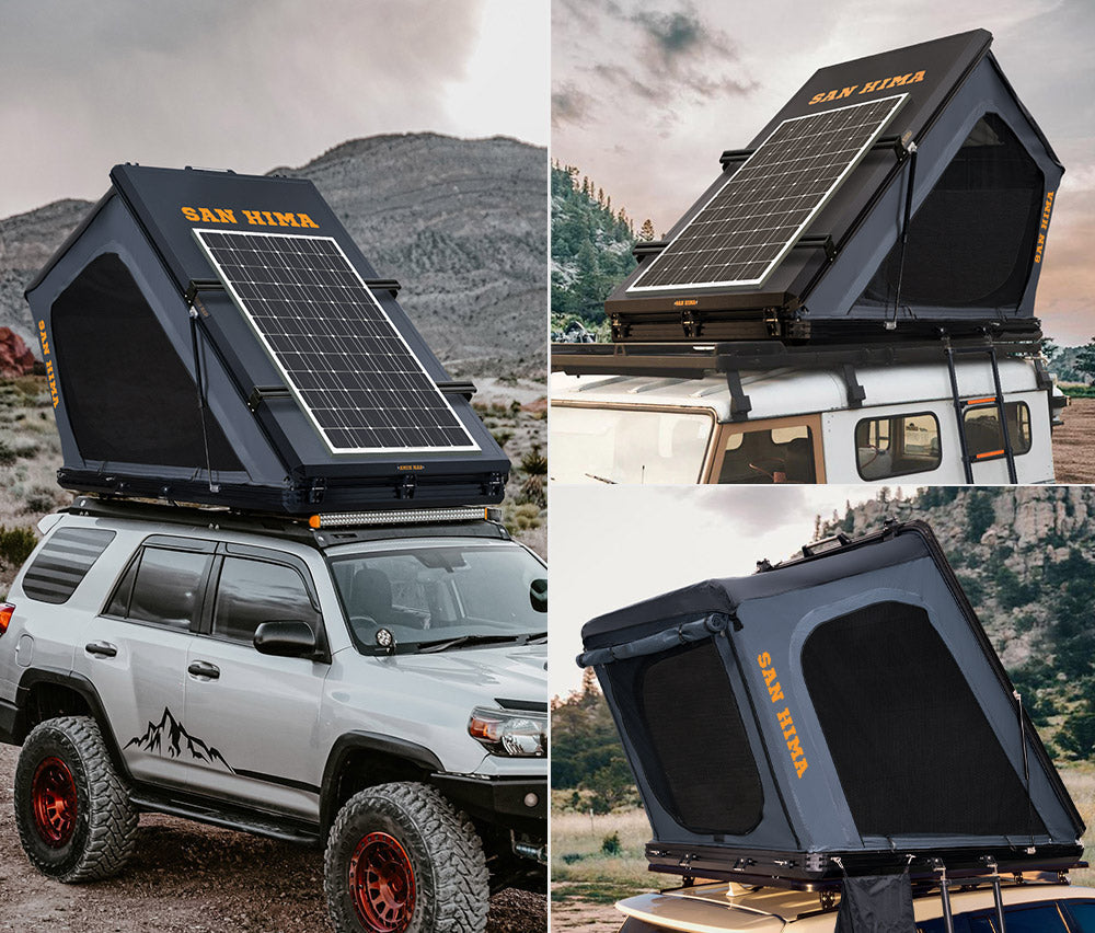 NEW Roof Top Tent Hardshell With Ladder + 250W Solar Panel
