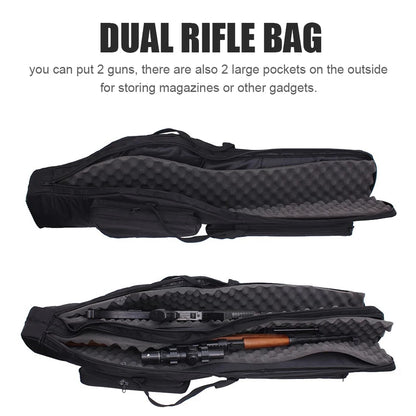 120cm Double Rifle Carry Bag With Bonus Shoulder Strap Padded  Foam