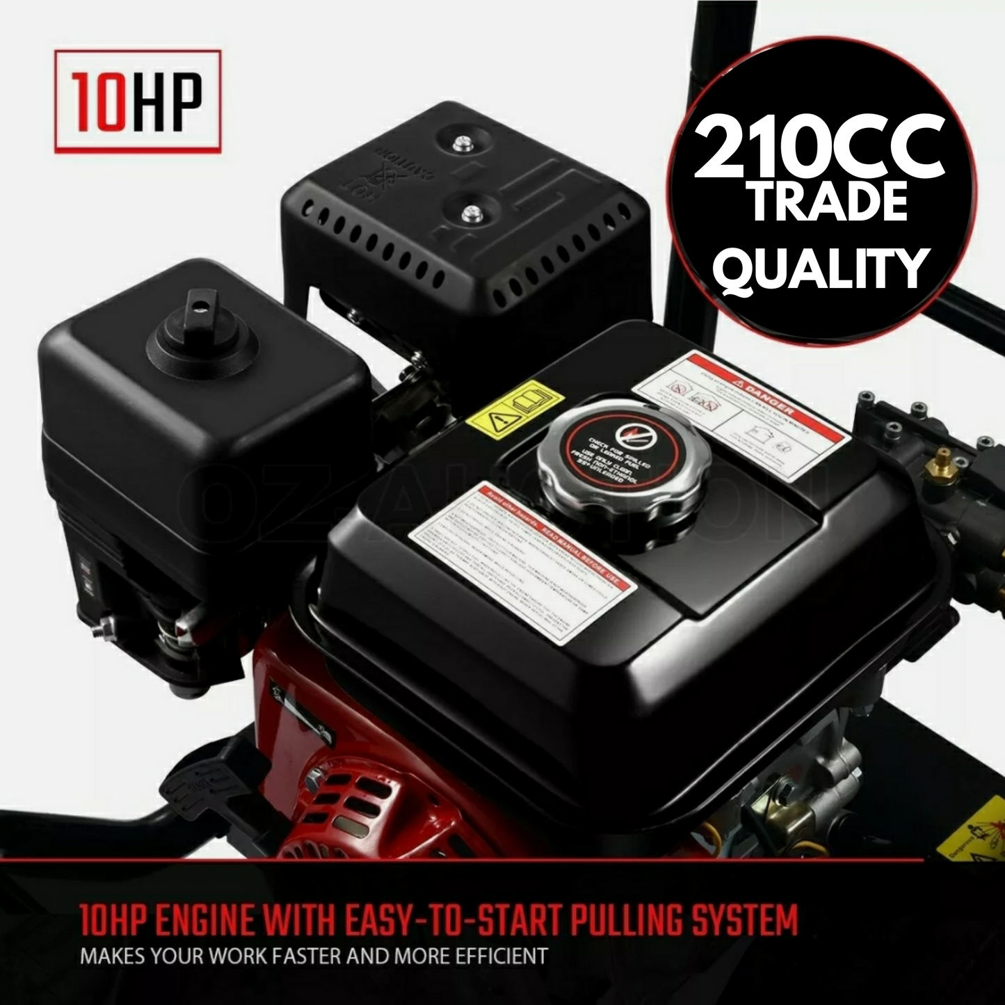 10hp 4800psi 20m Hose Trade Quality Turbo Head Pressure Washer