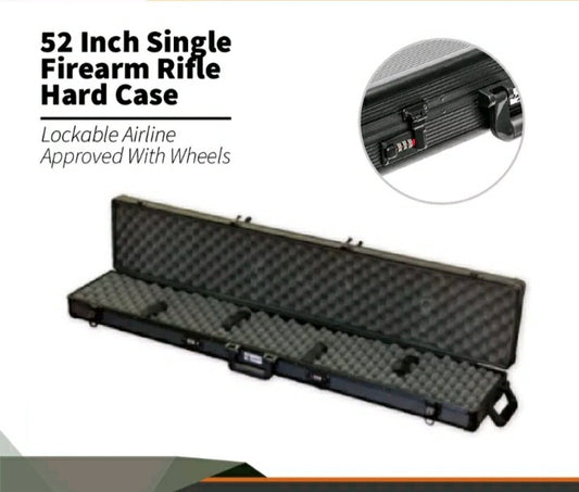 52 Inch Rifle Lockable Hard Case Airline Approved With Wheels