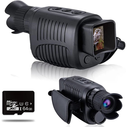 1080p HD Night Vision Monocular Infared 5X Zoom 64GB Memory 300m