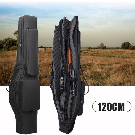 120cm Double Rifle Carry Bag With Bonus Shoulder Strap Padded  Foam