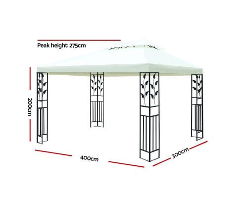 4x3m Marquee Outdoor Party Wedding Gazebos Tent Iron Art