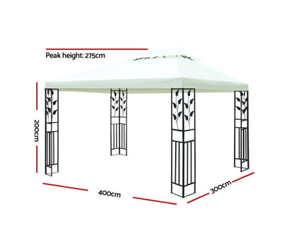 4x3m Marquee Outdoor Party Wedding Gazebos Tent Iron Art