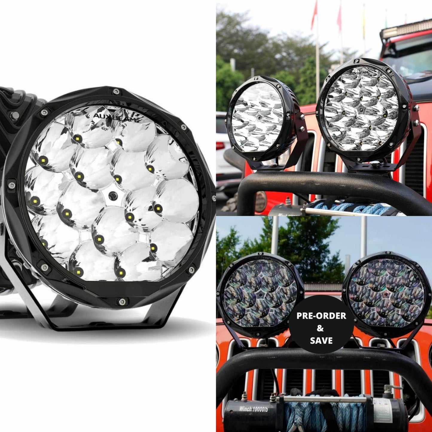 (PRE-ORDER)9 inch Led Spotlights With Spot Beam 4wd 4x4 OFF-Road Osram led