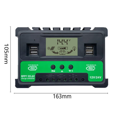 Pre-Wired Plug & Play 12V/24V Solar Panel Battery Regulator Charge Controller 30A MPPT USB 5V