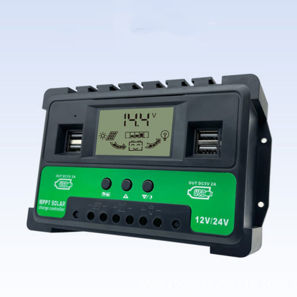 Pre-Wired Plug & Play 12V/24V Solar Panel Battery Regulator Charge Controller 30A MPPT USB 5V