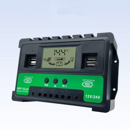 Pre-Wired Plug & Play 12V/24V Solar Panel Battery Regulator Charge Controller 30A MPPT USB 5V