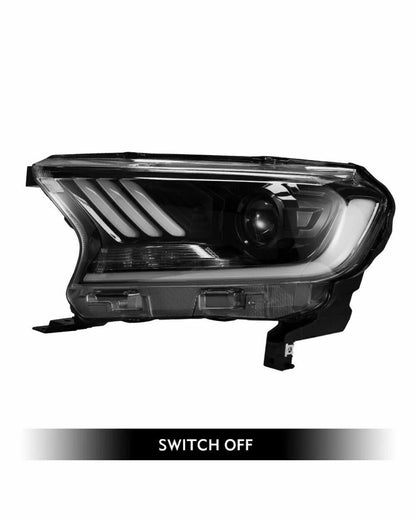 Pair Projector LED Headlamp Light for FORD Ranger T7 PX XL MK2 (2015  -2018)