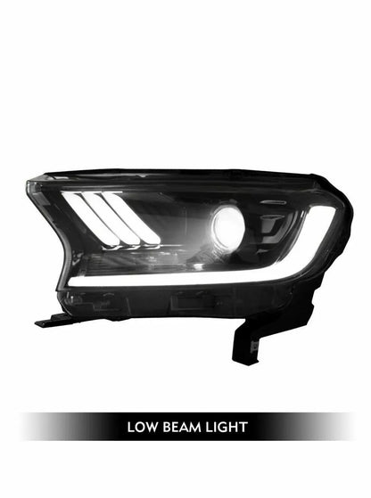 Pair Projector LED Headlamp Light for FORD Ranger T7 PX XL MK2 (2015  -2018)