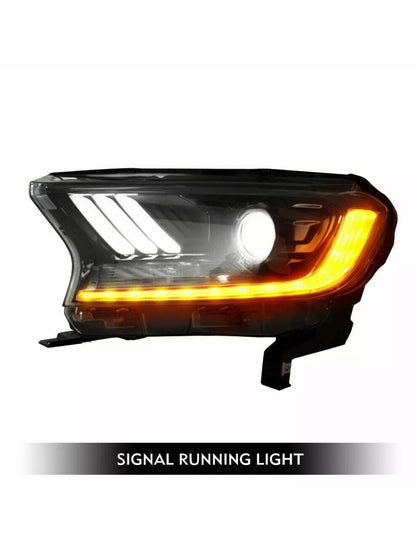 Pair Projector LED Headlamp Light for FORD Ranger T7 PX XL MK2 (2015  -2018)