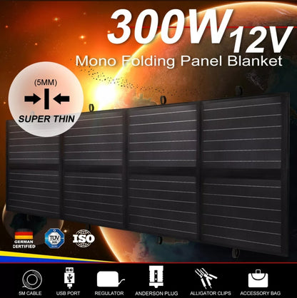 300W Portable Solar Blanket With Dual Usb Regulator