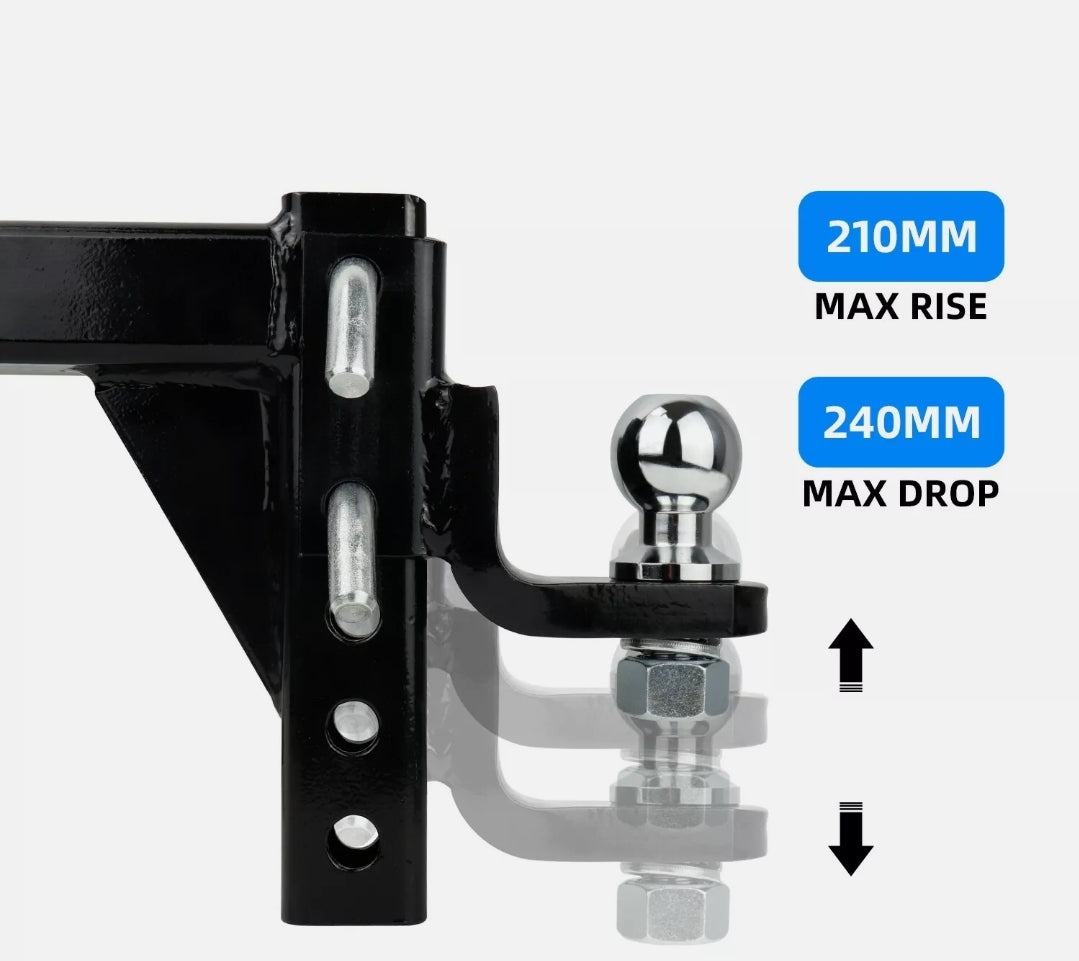 3500kg Adjustable Towbar Ball Mount Trailer Towing