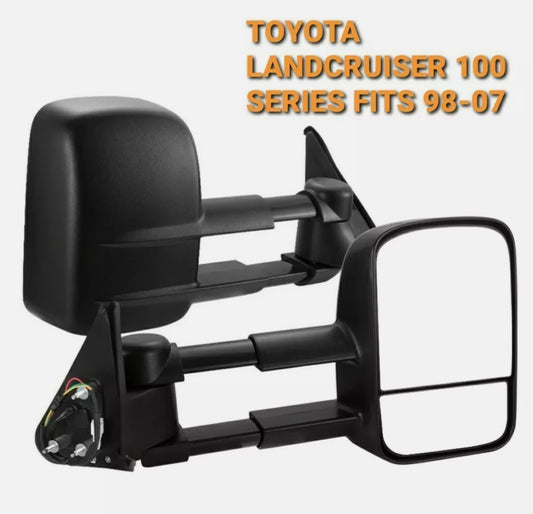 Extendable Towing Mirrors for Toyota Land Cruiser 100 1998-2007