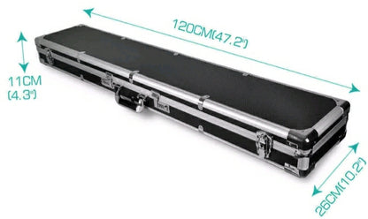 Lockable Portable Heavy Duty Gun Case Hard Aluminium Double Hunting Safe Bag Rifle Shot Carry Boxes