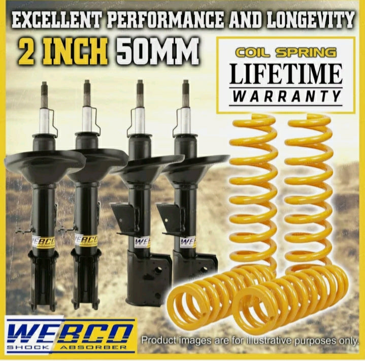 2 Inch 50mm Lift Kit Shock Absorbers King Coil Springs for Nissan X-TRAIL T30