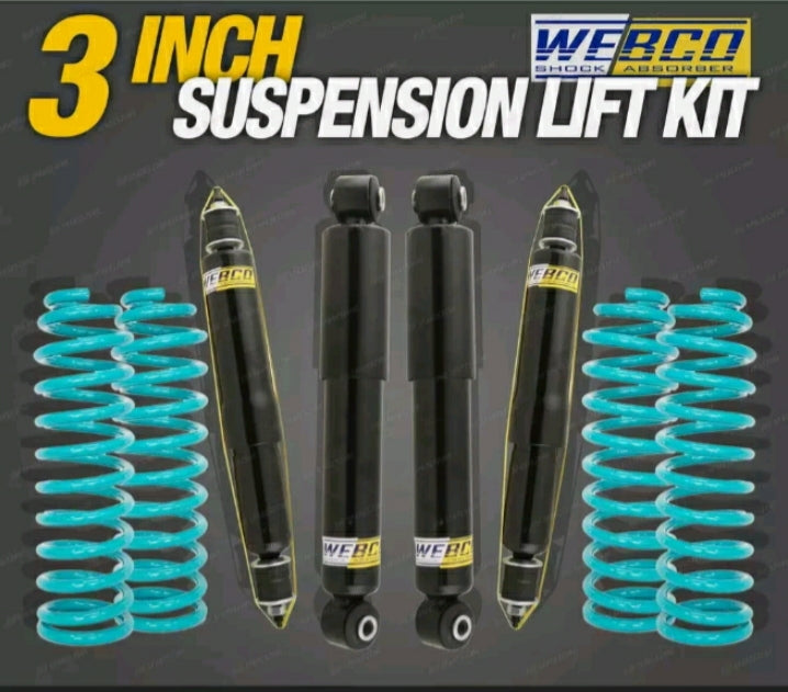 3" Lift Kit Webco Shocks Dobinsons Coil Springs for TOYOTA Landcruiser 80 105