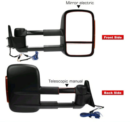 Extendable Pair Towing Mirrors for Toyota Landcruiser 80 Series