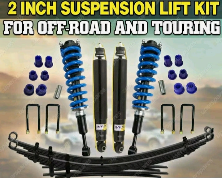 2" 50mm Complete Strut Suspension Lift Kit Webco RAW Leaf Springs for LDV T60