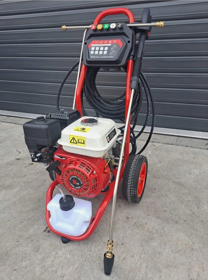 Commercial 9HP 14/Lpm Tripple Piston Pump 3800psi High Pressure Washer Gurney 20M Hose