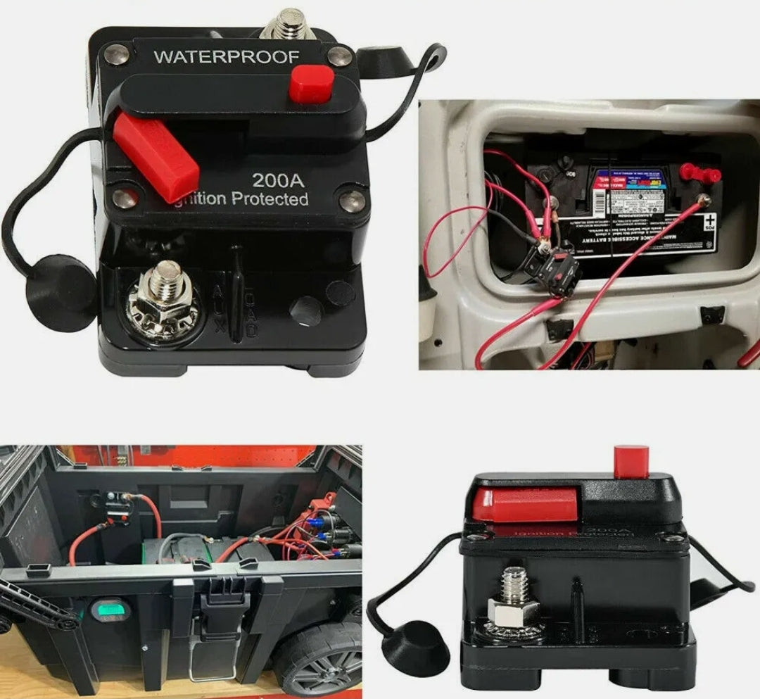 Install a circuit breaker on your car, boat or motorcycle on battery 