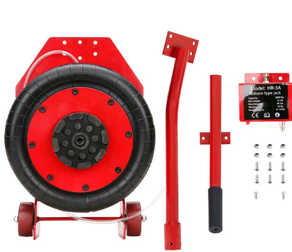 3 Ton Heavy Duty  Quick Lift  Triple Air Bag Jack Pneumatic Jack 6600lbs Red