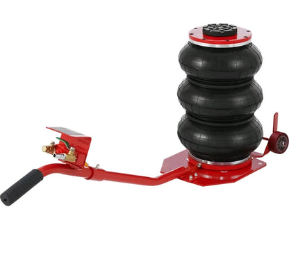 3 Ton Heavy Duty  Quick Lift  Triple Air Bag Jack Pneumatic Jack 6600lbs Red