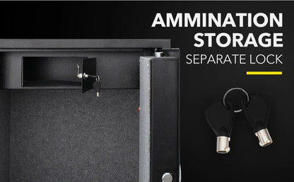 14 GUN SAFE FIREARM RIFLE STORAGE LOCKBOX LOCK BOX STEEL CABINET