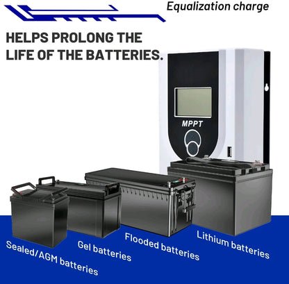 12V/24V Solar Panel Battery Regulator 40A MPPT Charge Controller LCD Bluetooth