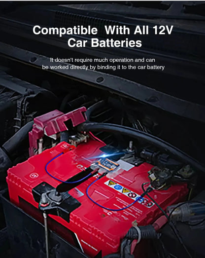12V Vehicle Battery Monitor via bluetooth 4.0 Voltage Meter Tester w/ auto Alarm