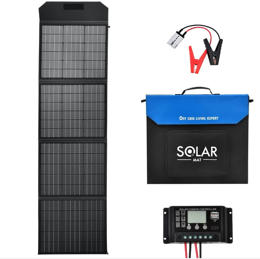 12V 350W Folding Solar Panel Blanket Flexible Solar Mat Mono Power USB