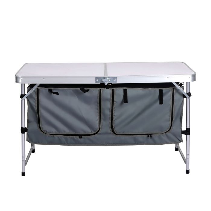 Folding Camping Table Aluminium Portable Outdoor Storage Organizer