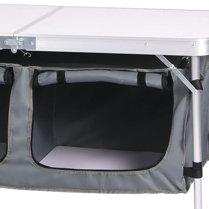 Folding Camping Table Aluminium Portable Outdoor Storage Organizer