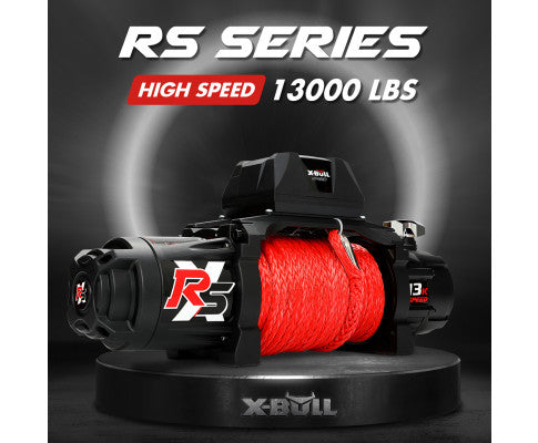 Electric Winch 13000LBS 12V Synthetic Rope 28M Wireless Offroad 4WD 4x4