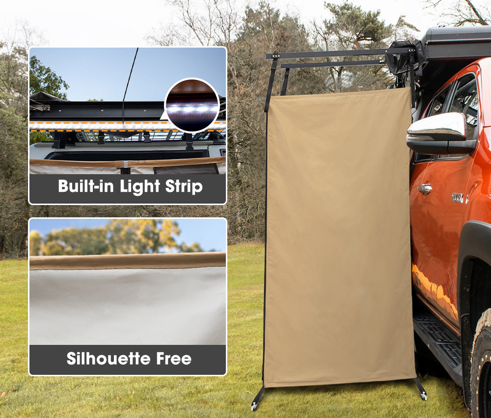 Camping Shower Tent Awning Fold-Out Instant Ensuite Change Room