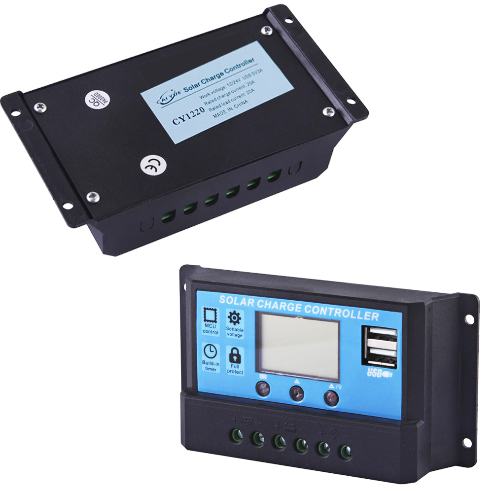 20A 12V/24V LCD Display PWM Solar Panel Regulator Charge Controller & Timer PWN