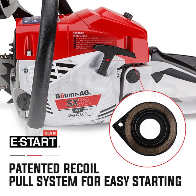 AG 62CC 20" E-Start Commercial Petrol Chainsaw