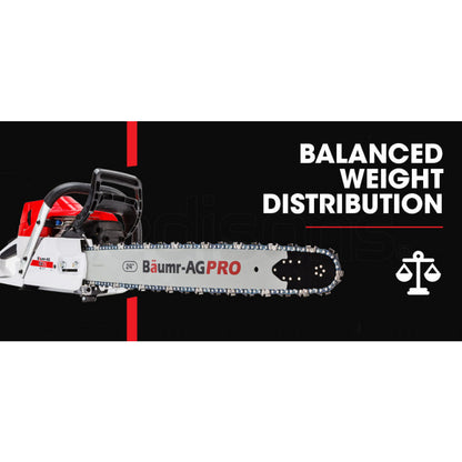 24" E-Start Commercial Petrol Chainsaw 82cc